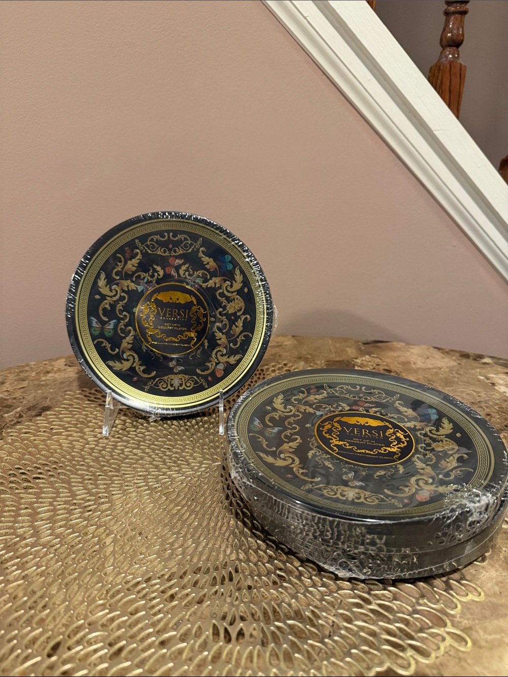 Versi Collection Home Premium Plastic Salad/ Dessert Plates, 3 Sets